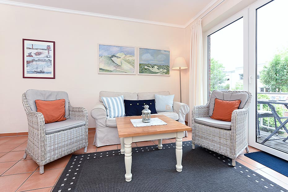 Ferienwohnung „Leevennüst“ - Wohnzimmer