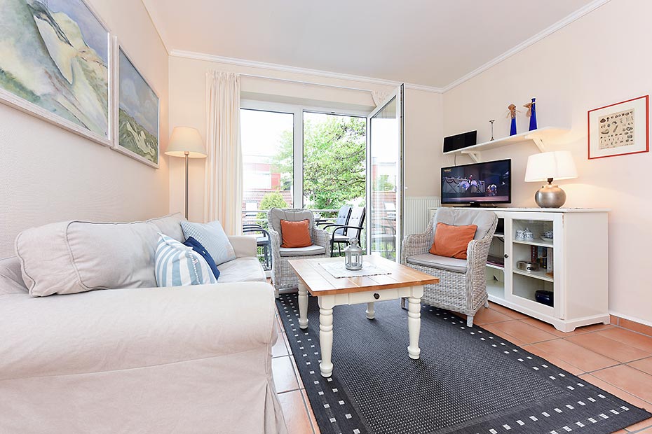 Ferienwohnung „Leevennüst“ - Wohnzimmer