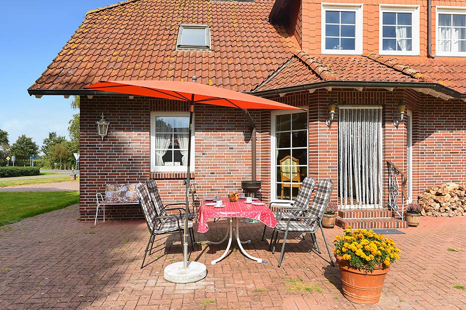 Ferienwohnung „Kornblume“ im „Haus Sassenhof“ - Terrasse