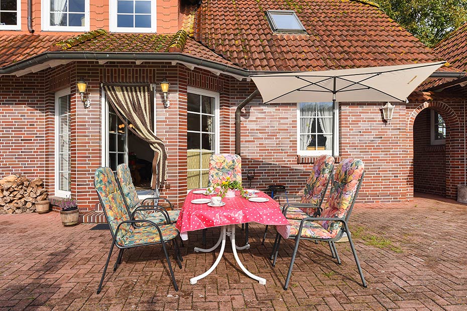 Ferienwohnung „Löwenzahn“ im „Haus Sassenhof“ - Terrasse