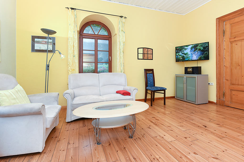 Appartement - Wohnzimmer mit integriertem Küchenbereich