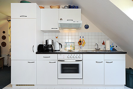 Ferienwohnung - Wohnzimmer mit integriertem Küchenbereich