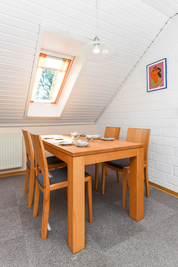 Ferienwohnung „Grön Land“ - Wohnzimmer mit integriertem Küchenbereich