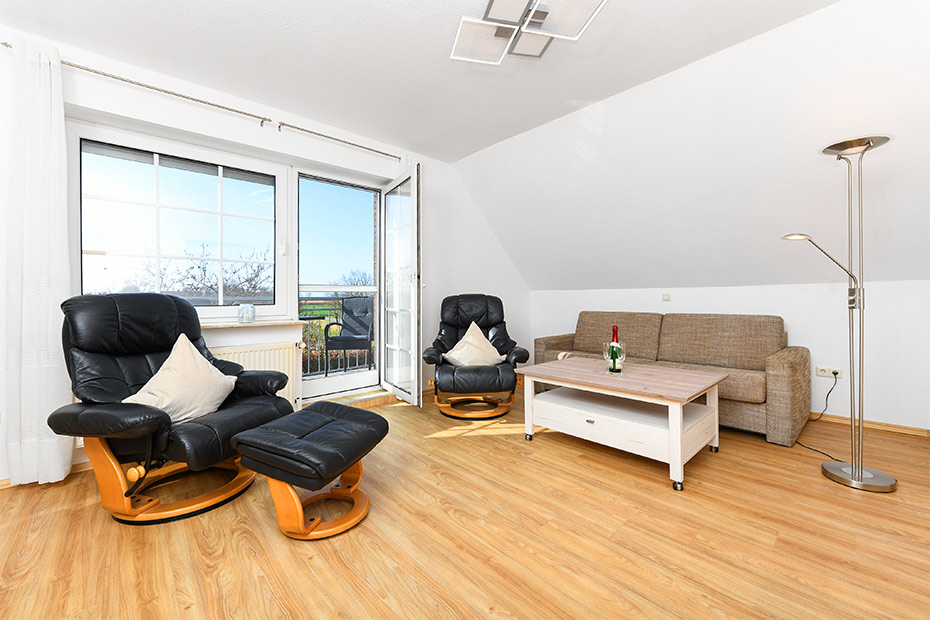 Ferienwohnung „Kastanie“ - Wohn- und Schlafraum