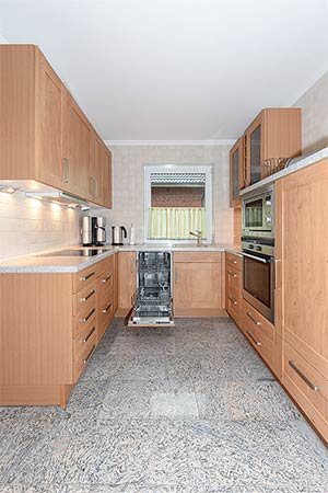 Ferienwohnung „Ruteplate“ - Wohnzimmer mit integriertem Küchenbereich