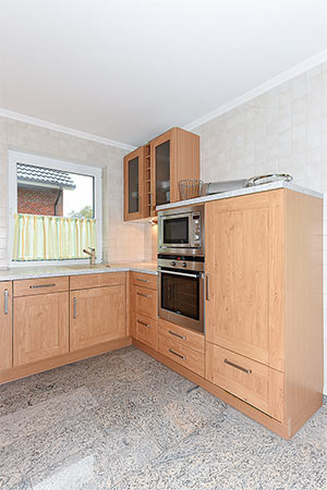 Ferienwohnung „Ruteplate“ - Wohnzimmer mit integriertem Küchenbereich