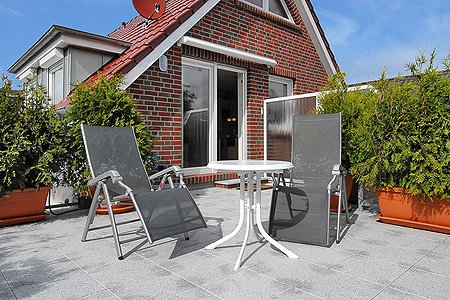 Ferienwohnung „Süderriff“ - Balkonterrasse