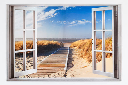 Ferienwohnung „Nordseetor“ - Wohnzimmer mit integriertem Küchenbereich