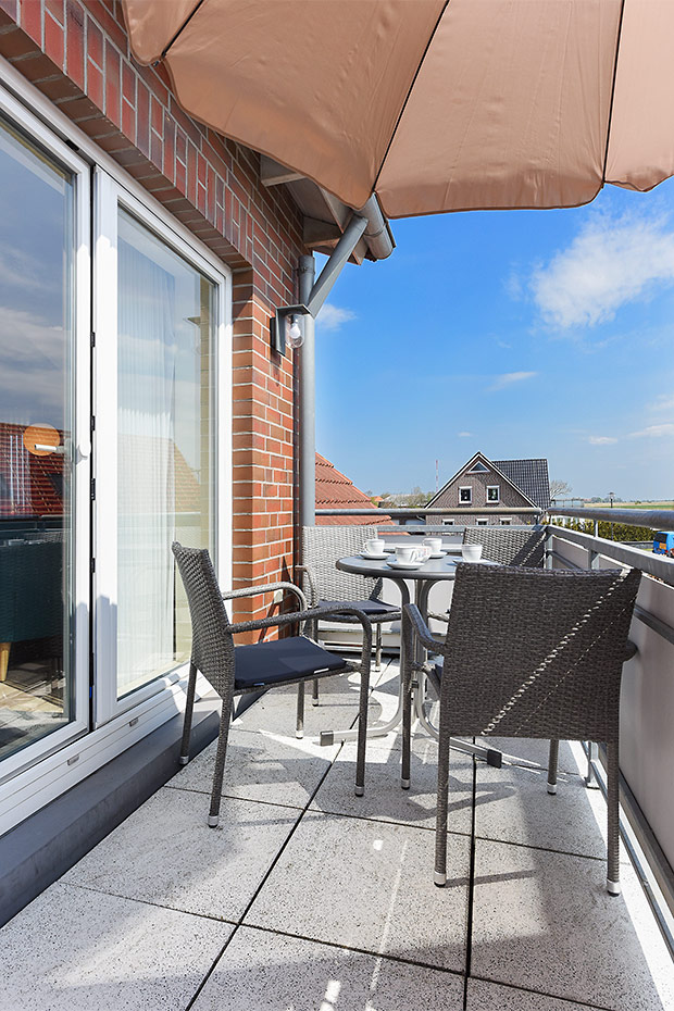 Ferienwohnung „Deichsegler“ - Balkon