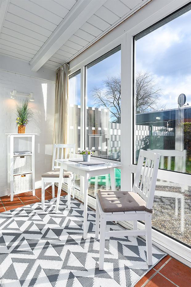 Ferienhaus „Blau-Huus“ - Wintergarten im Erdgeschoss