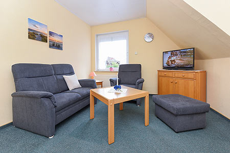 Ferienwohnung 1 - Wohnraum mit integrierter Küche