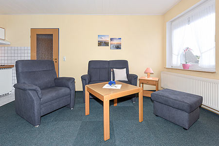 Ferienwohnung 1 - Wohnraum mit integrierter Küche