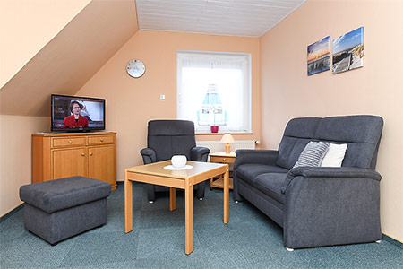 Ferienwohnung 2 - Wohnraum mit integrierter Küche