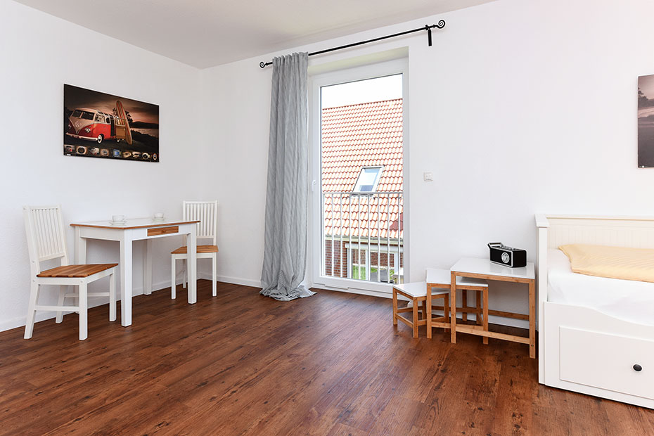 Ferienhaus „Haus Gezeiten“ - Wohn- und Schlafraum (Schlafraum 1)