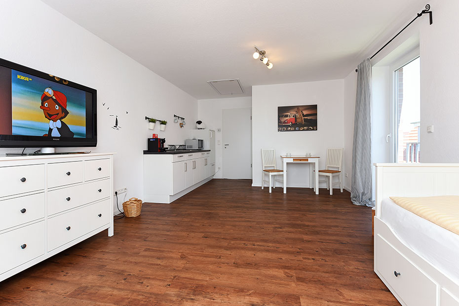 Ferienhaus „Haus Gezeiten“ - Wohn- und Schlafraum (Schlafraum 1)