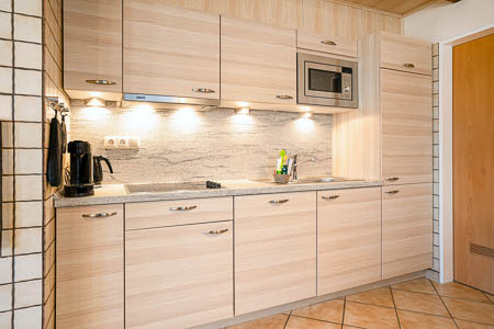 Ferienwohnung 2 - Wohnzimmer mit integriertem Küchenbereich