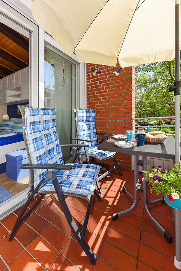 Ferienwohnung „Kleine Perle“ - Balkon