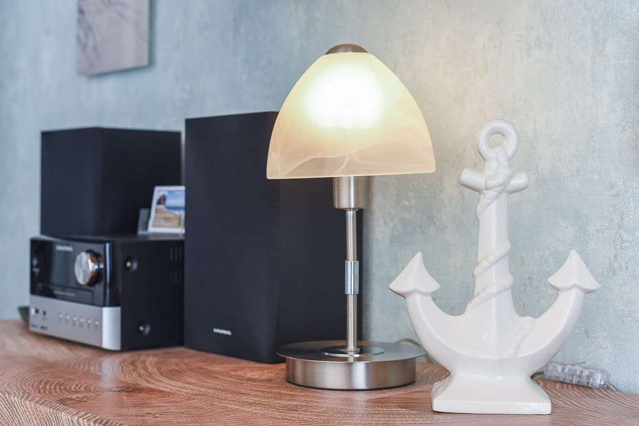 Ferienwohnung „Kleine Perle“ - Wohnraum mit integrierter Küche