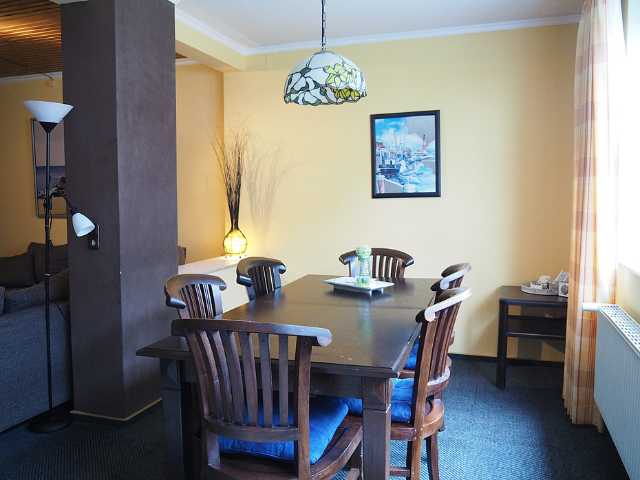 Ferienwohnung Eins - Wohnraum mit integrierter Küche