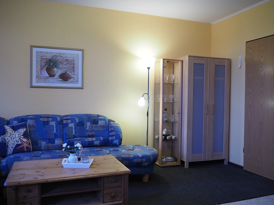 Ferienwohnung Fünf - Wohnraum mit integrierter Küche