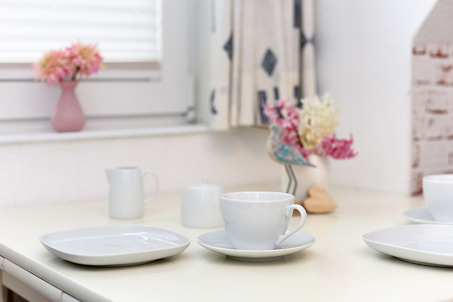 Ferienwohnung „Krabbe“ - Wohnzimmer mit integriertem Küchenbereich