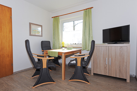 Ferienwohnung 7 - Wohnzimmer mit integriertem Küchenbereich