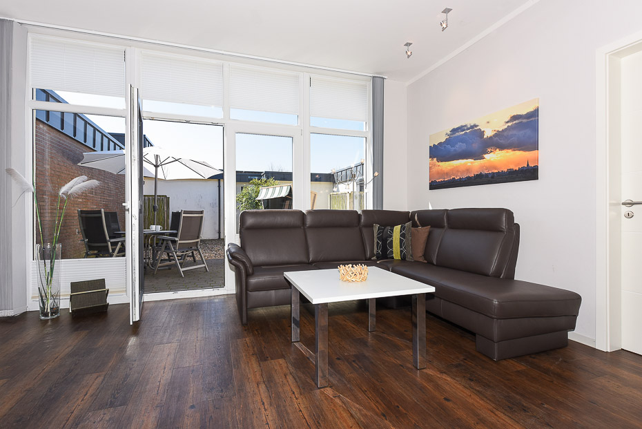 Ferienwohnung „Christoph Kolumbus“ - Wohnraum mit integrierter Küche