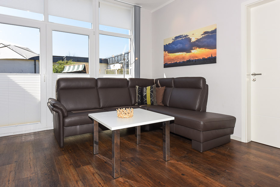 Ferienwohnung „Christoph Kolumbus“ - Wohnraum mit integrierter Küche