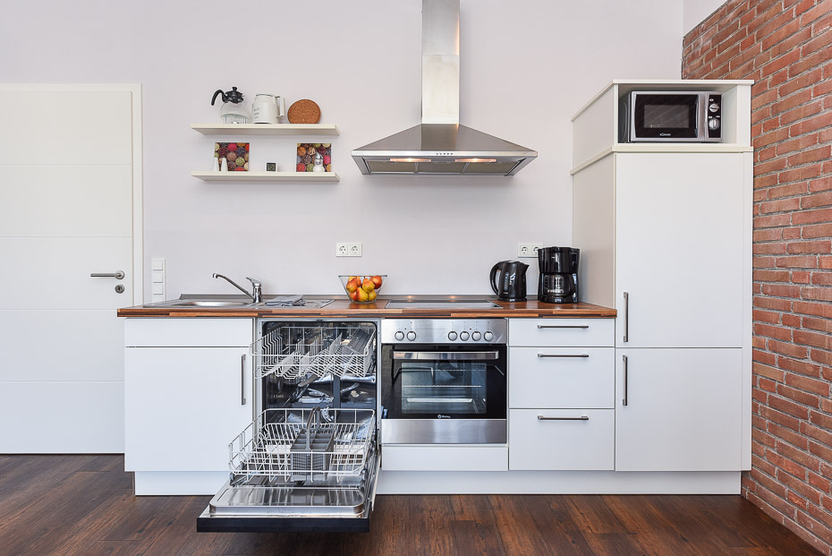 Ferienwohnung „Christoph Kolumbus“ - Wohnraum mit integrierter Küche