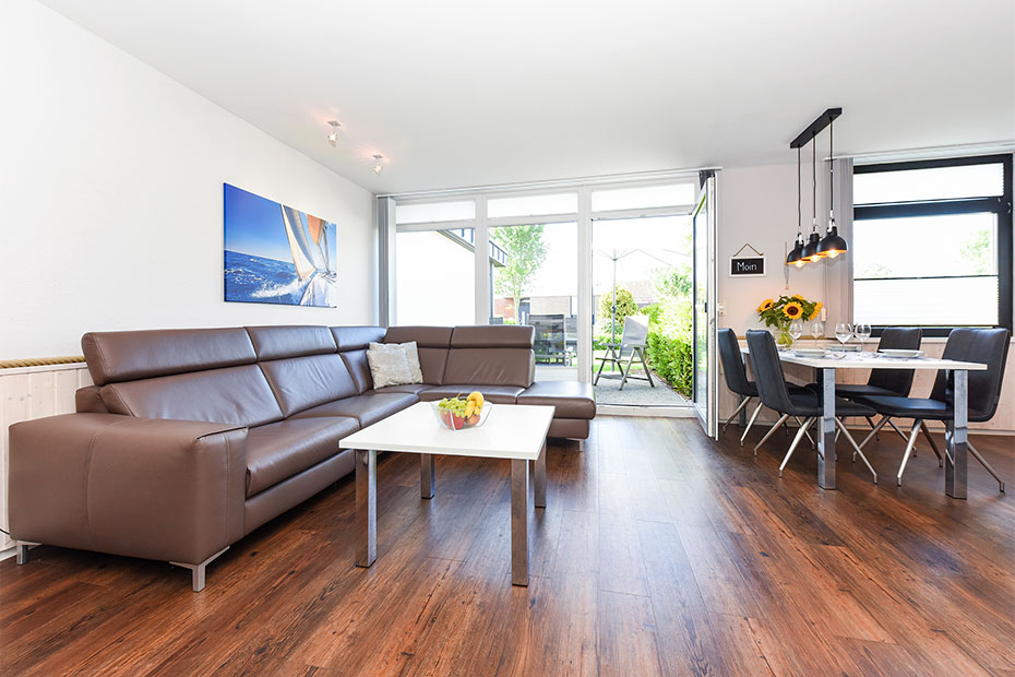 Ferienwohnung „Ferdinand Magellan“ - Wohnraum mit integrierter Küche