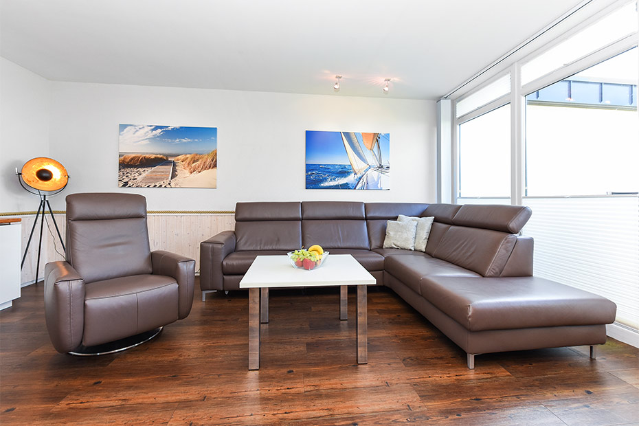 Ferienwohnung „Ferdinand Magellan“ - Wohnraum mit integrierter Küche