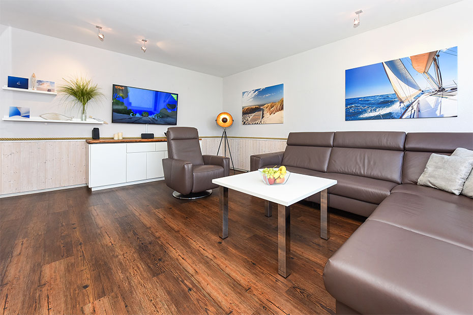 Ferienwohnung „Ferdinand Magellan“ - Wohnraum mit integrierter Küche