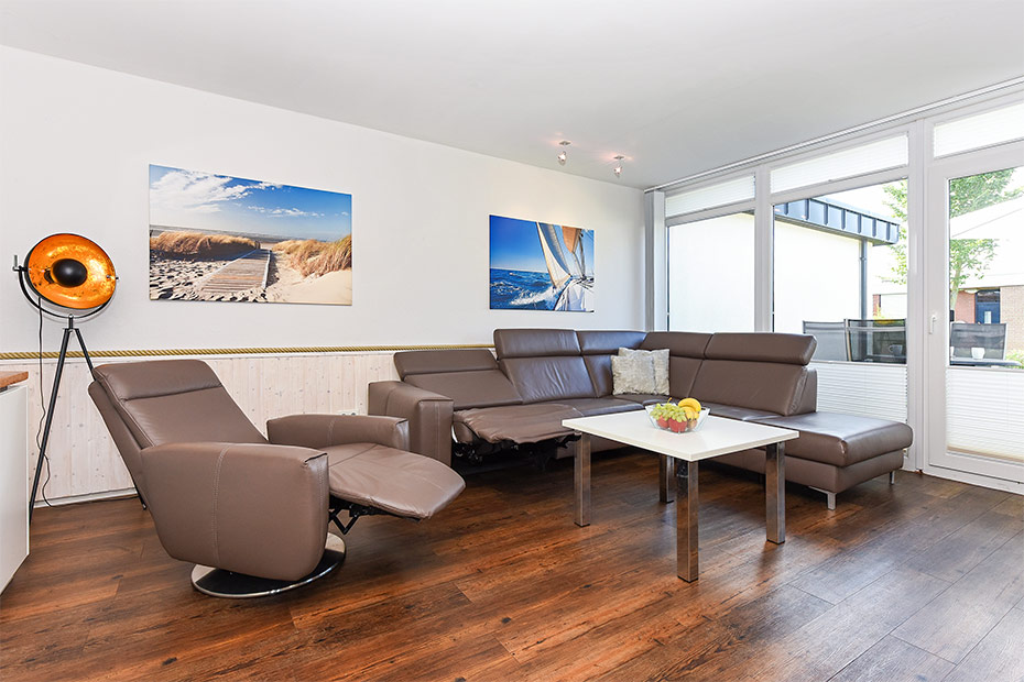 Ferienwohnung „Ferdinand Magellan“ - Wohnraum mit integrierter Küche