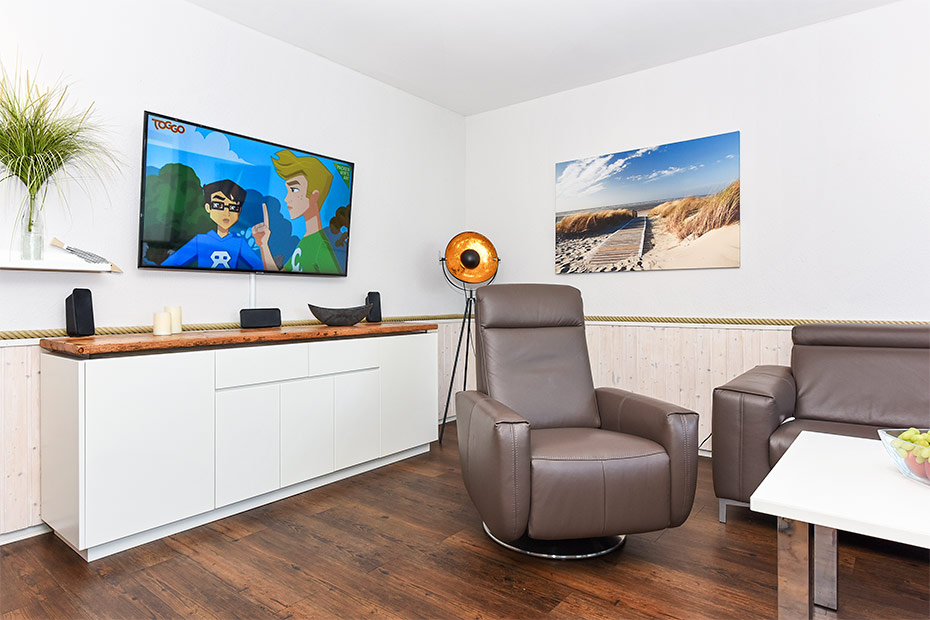 Ferienwohnung „Ferdinand Magellan“ - Wohnraum mit integrierter Küche