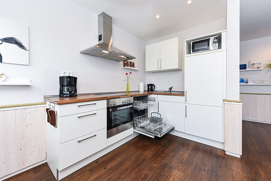 Ferienwohnung „Ferdinand Magellan“ - Wohnraum mit integrierter Küche