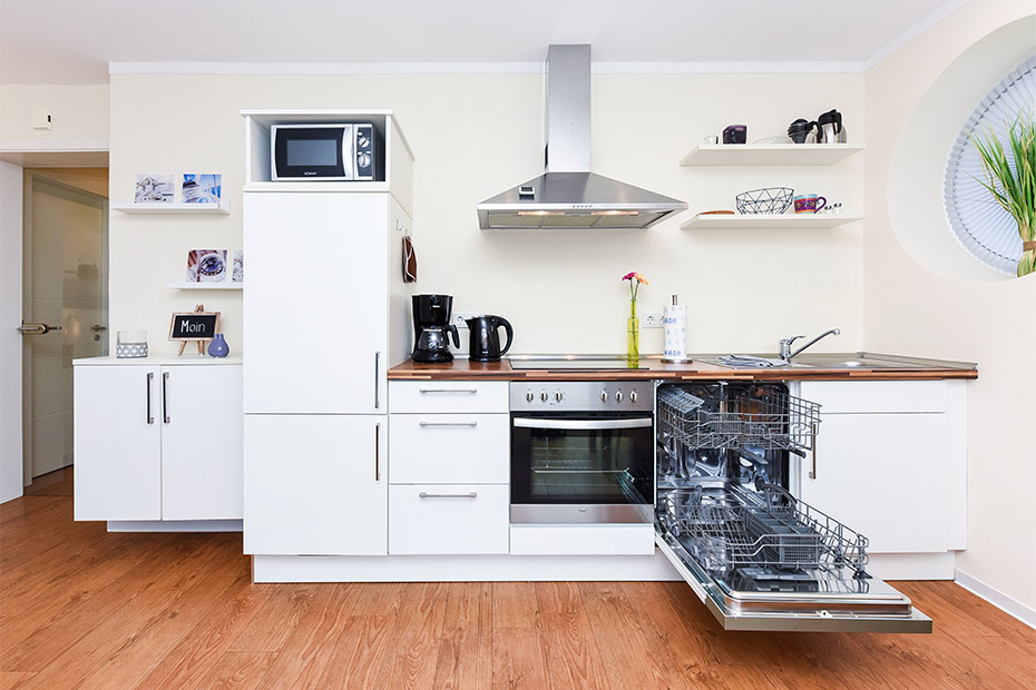 Ferienwohnung „Leif Eriksson“ - Wohnraum mit integrierter Küche