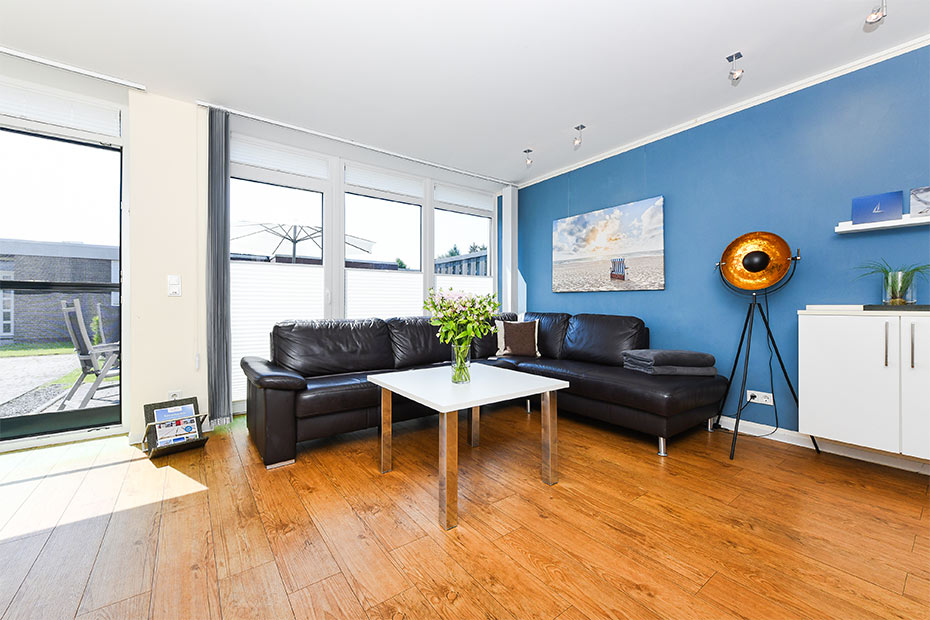 Ferienwohnung „Roald Amundsen“ - Wohnraum mit integrierter Küche