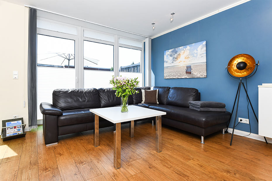 Ferienwohnung „Roald Amundsen“ - Wohnraum mit integrierter Küche