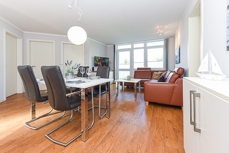 Ferienwohnung „Vasco da Gama“ - Wohnraum mit integrierter Küche