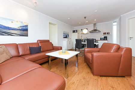 Ferienwohnung „Vasco da Gama“ - Wohnraum mit integrierter Küche