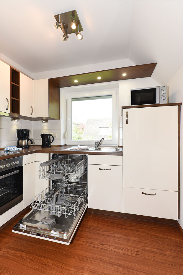 Ferienwohnung 3 - Wohnzimmer mit integriertem Küchenbereich