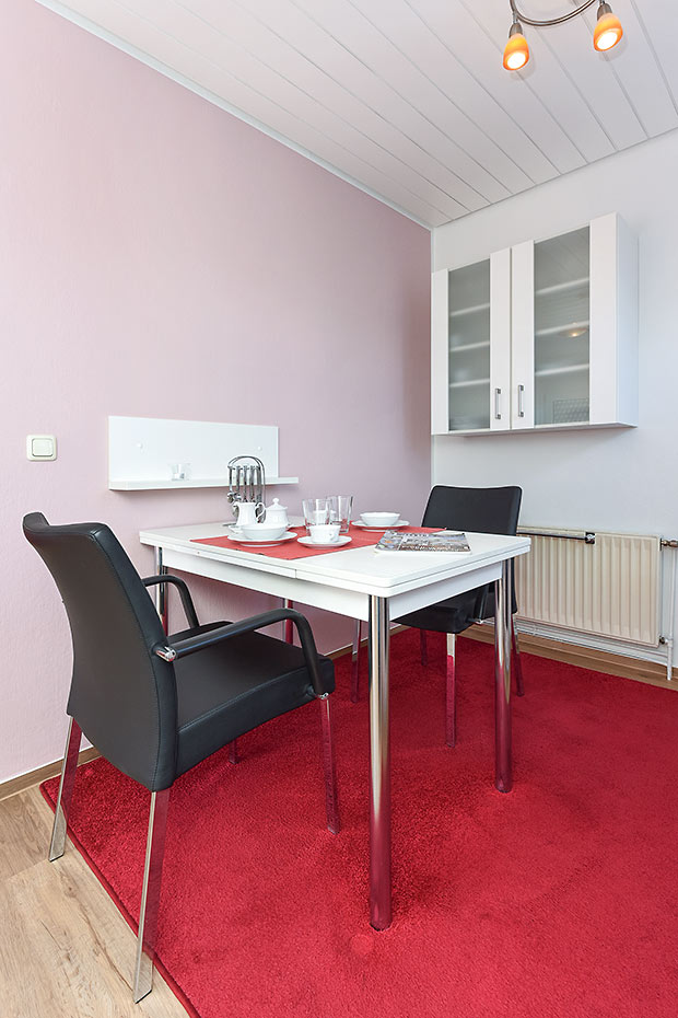 Ferienwohnung 4 - Wohnzimmer mit integriertem Küchenbereich