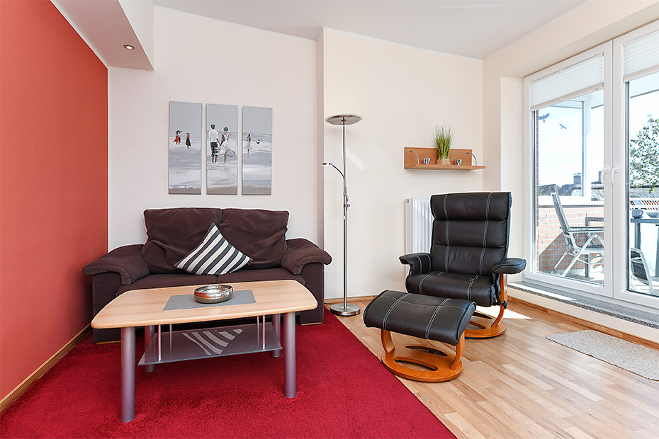 Ferienwohnung 9 - Wohnraum mit integrierter Küche