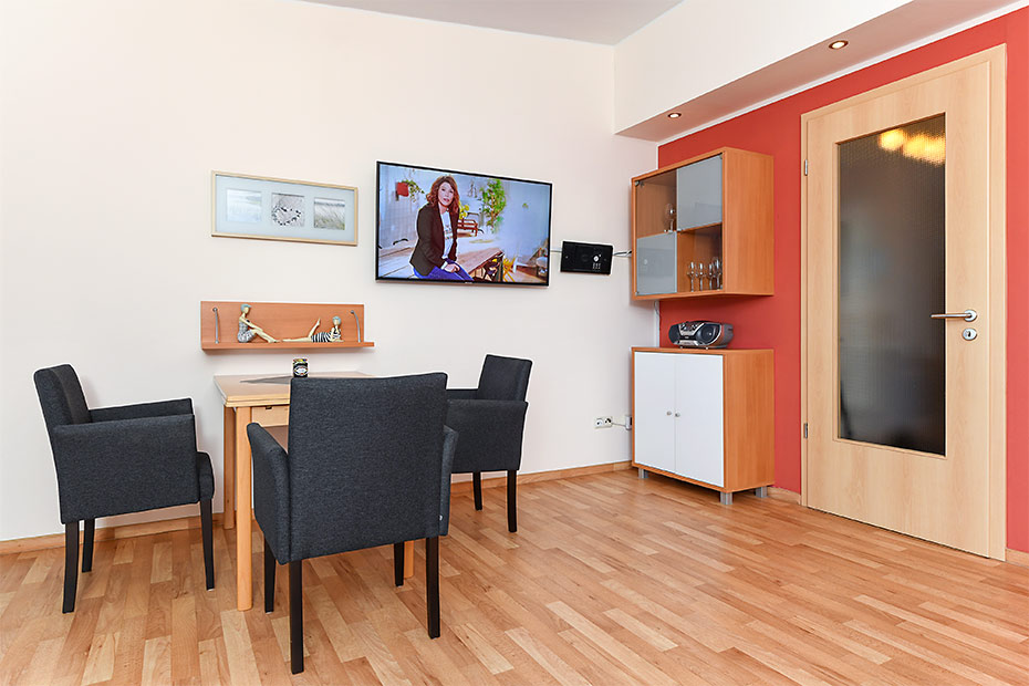 Ferienwohnung 9 - Wohnraum mit integrierter Küche