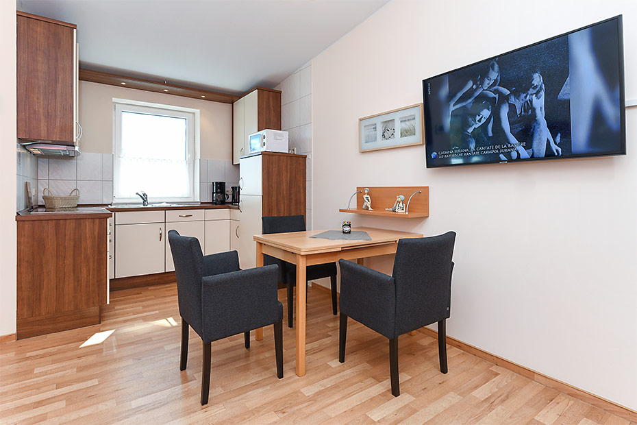 Ferienwohnung 9 - Wohnraum mit integrierter Küche