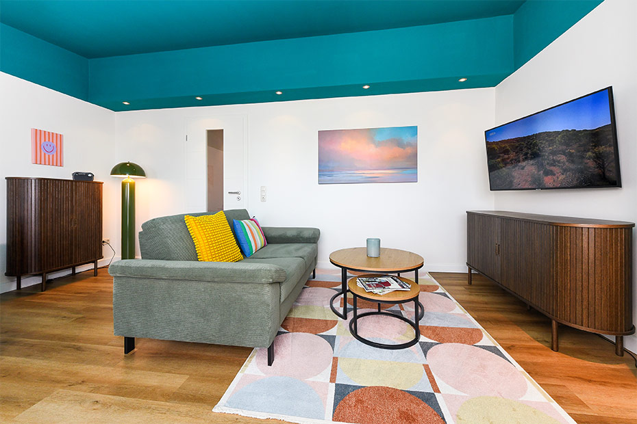Ferienwohnung 9 - Wohnraum mit integrierter Küche
