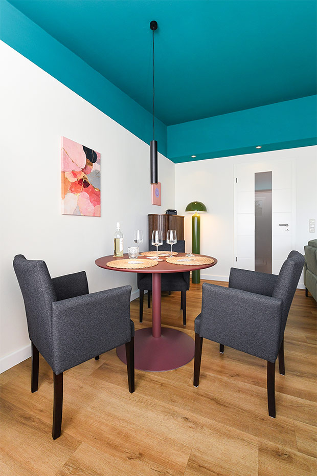 Ferienwohnung 9 - Wohnraum mit integrierter Küche