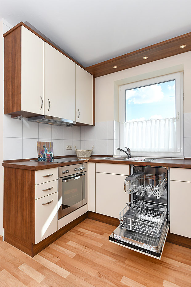 Ferienwohnung 9 - Wohnraum mit integrierter Küche