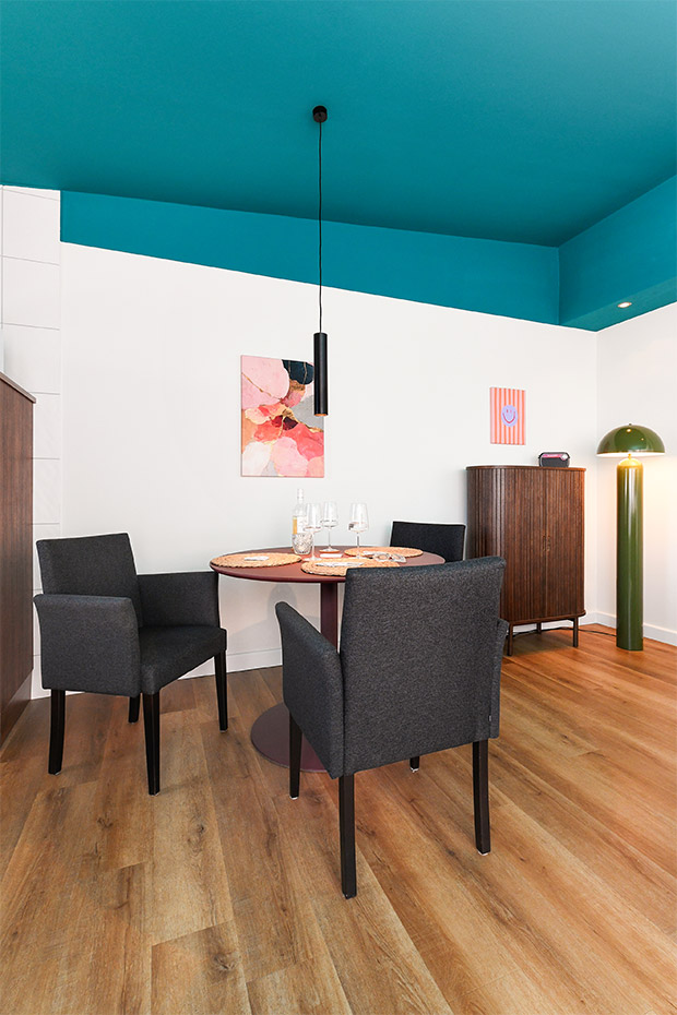 Ferienwohnung 9 - Wohnraum mit integrierter Küche