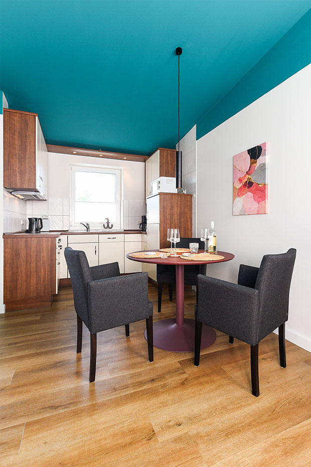 Ferienwohnung 9 - Wohnraum mit integrierter Küche